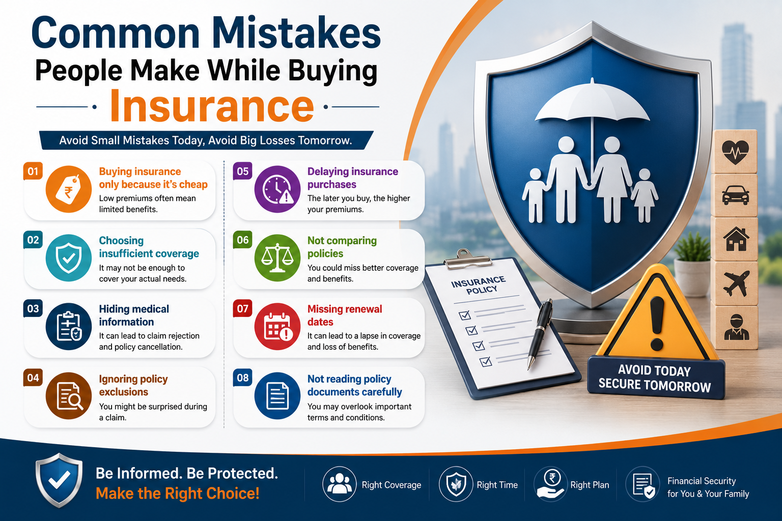 Common Mistakes People Make While Buying Insurance